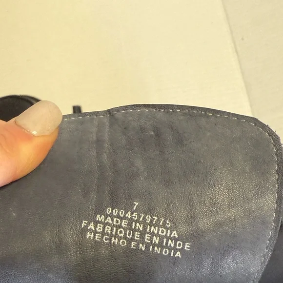 Free People Jones Lug Sole Combat Boot Size 7 Leather BlacK NEW - Picture 10 of 15